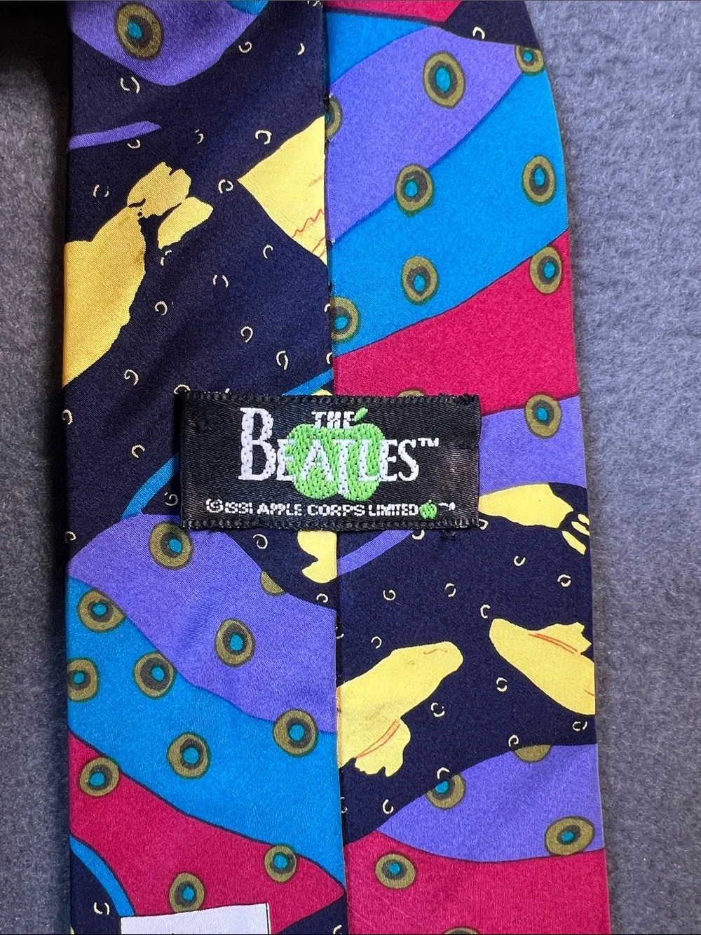 The Beatles Multicolor Novelty Tie with Yellow Submarine Motif